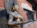 Kathmandu Patan Durbar Square Mul Chowk 08 River Goddess Jamuna Close Up